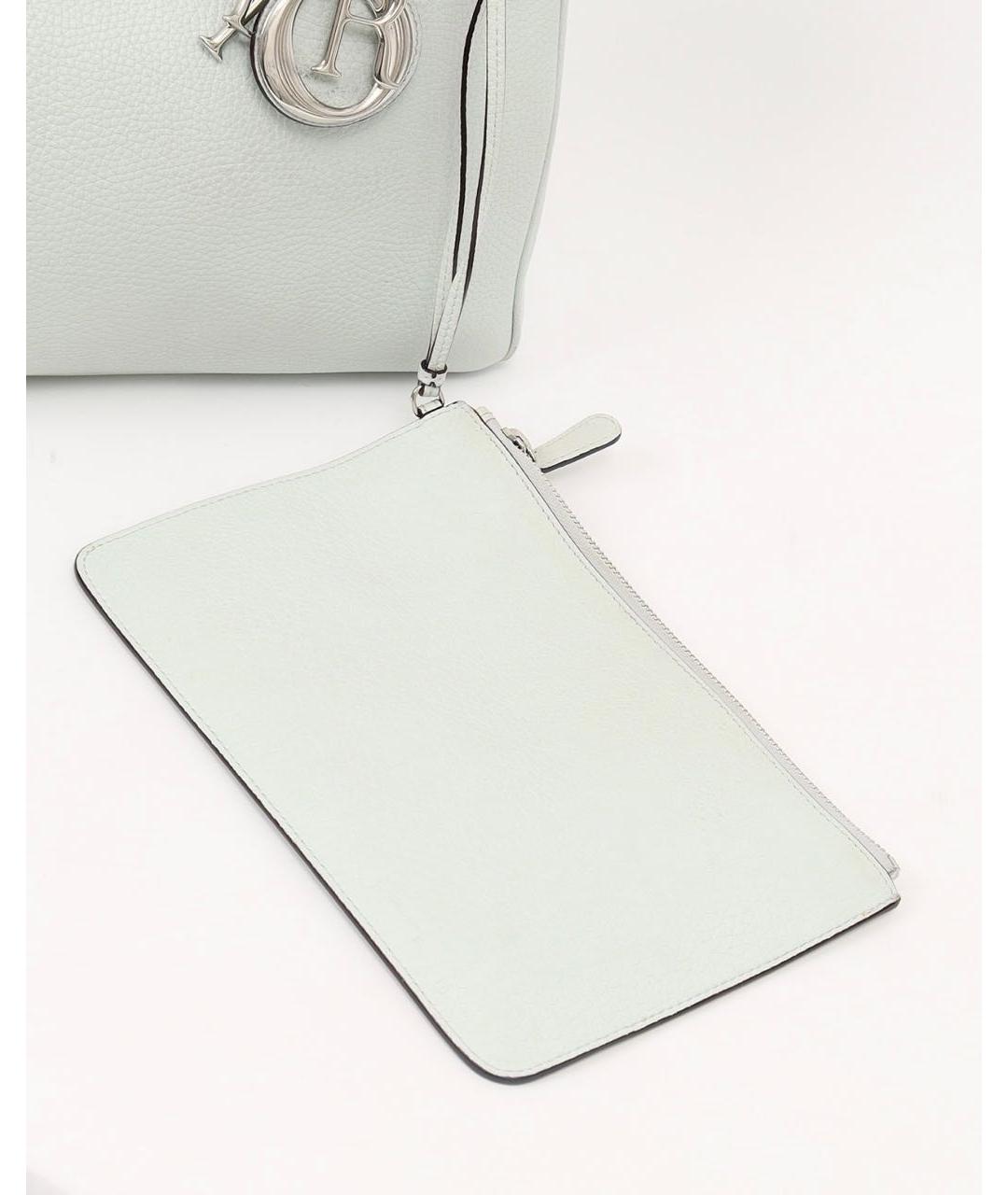 CHRISTIAN DIOR Голубая кожаная сумка тоут, фото 8