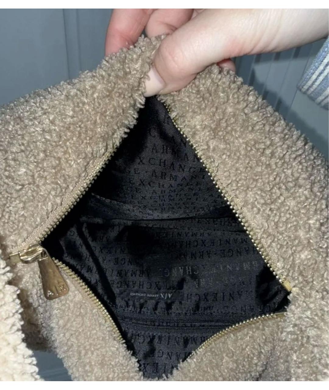 ARMANI EXCHANGE Бежевая сумка через плечо, фото 3