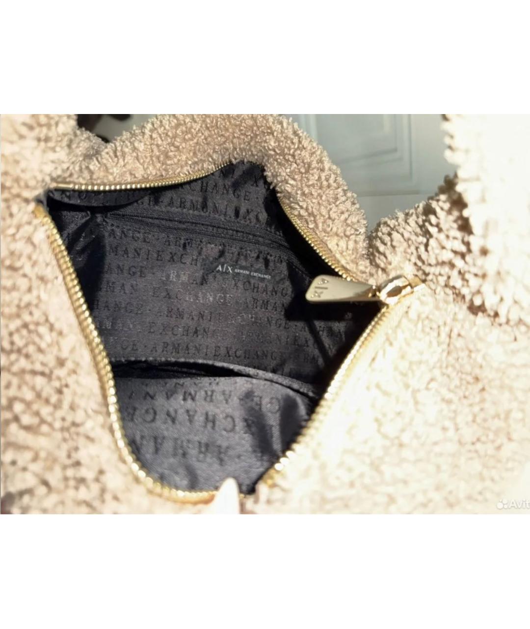 ARMANI EXCHANGE Бежевая сумка через плечо, фото 5