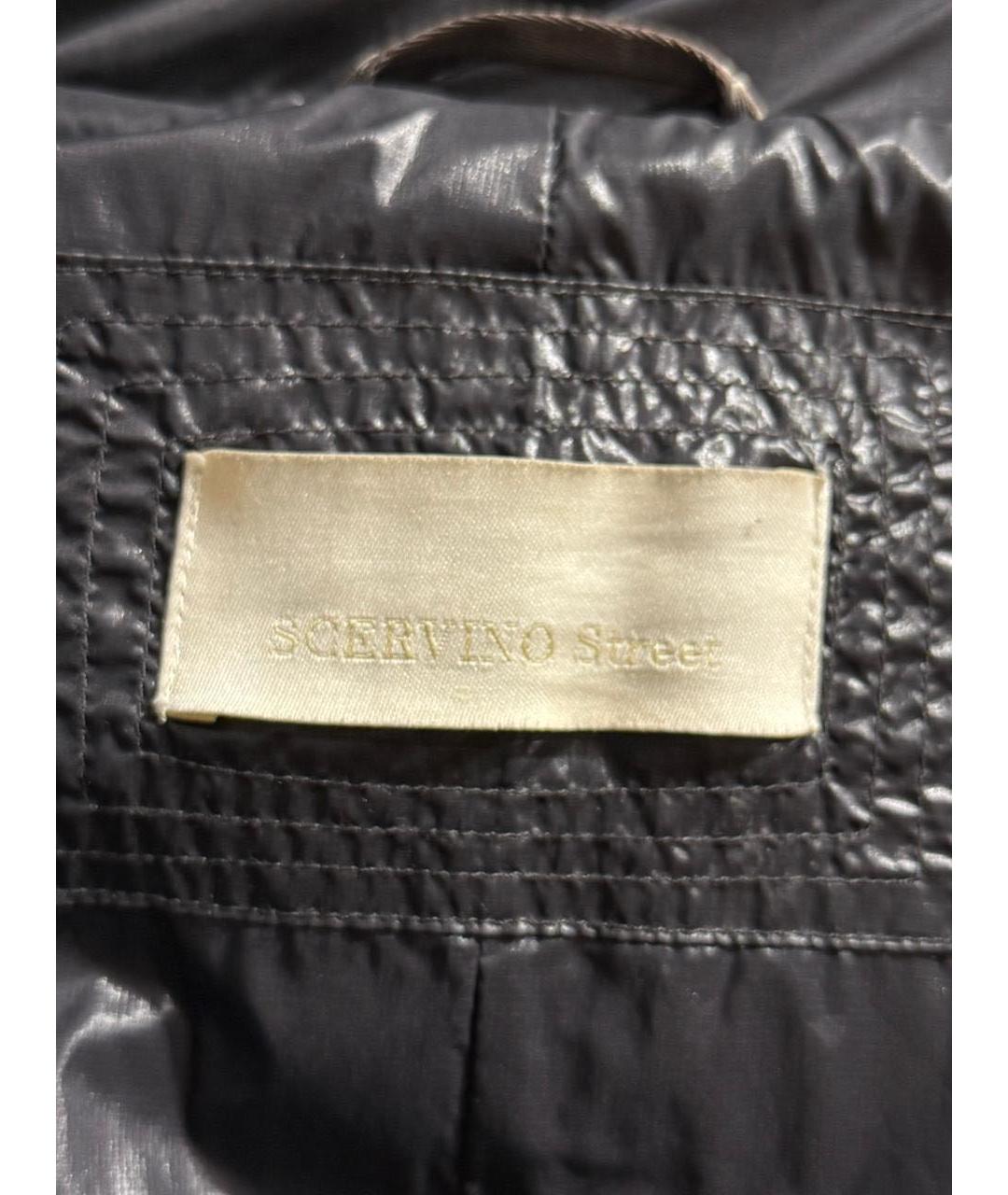 ERMANNO SCERVINO Антрацитовый полиамидовый пуховик, фото 3