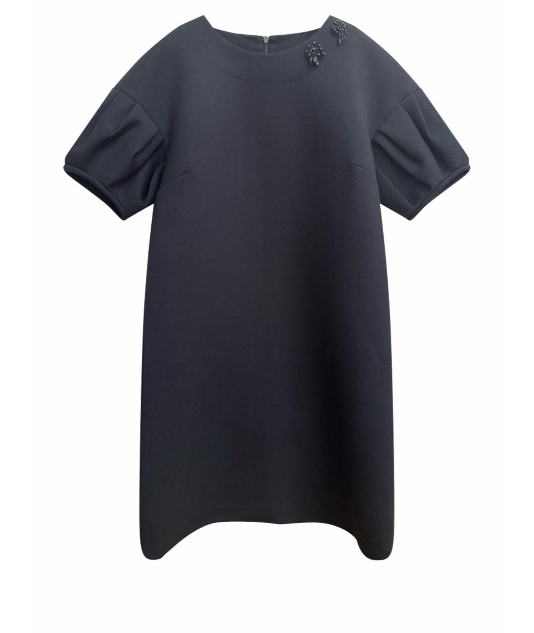 'S MAX MARA Черное хлопковое платье, фото 5