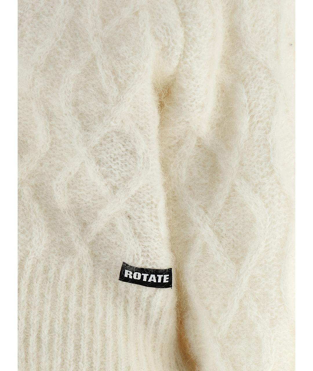 ROTATE Белый шерстяной кардиган, фото 3