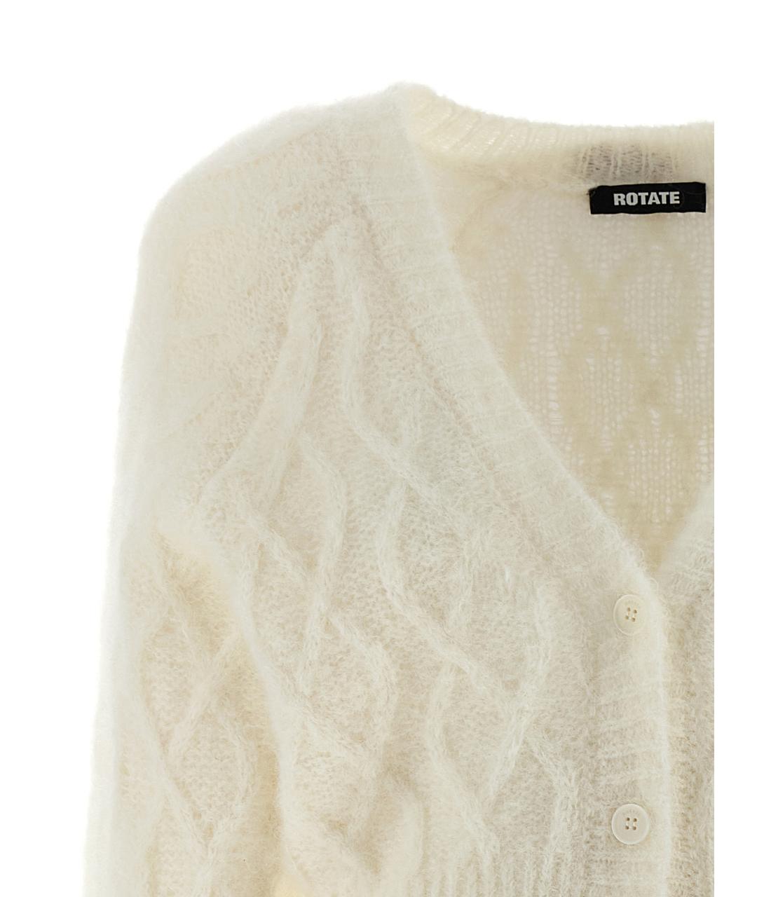 ROTATE Белый шерстяной кардиган, фото 2