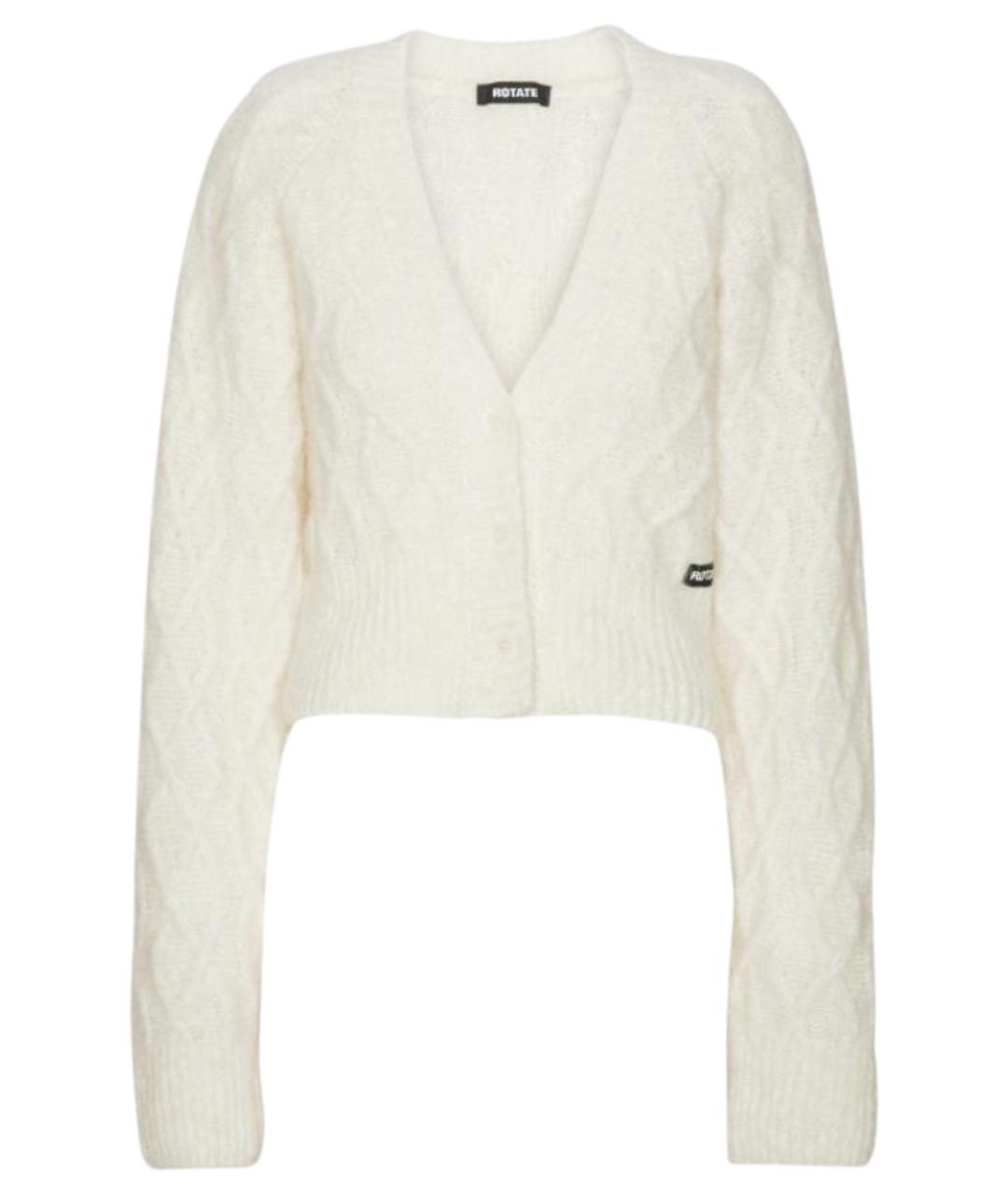 ROTATE Белый шерстяной кардиган, фото 1