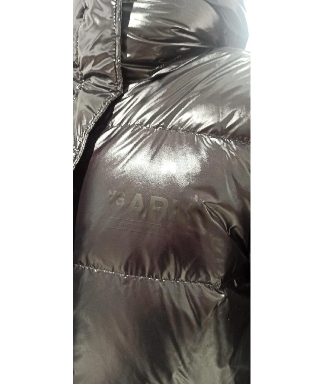 ARMY YVES SALOMON Черный полиэстеровый пуховик, фото 6