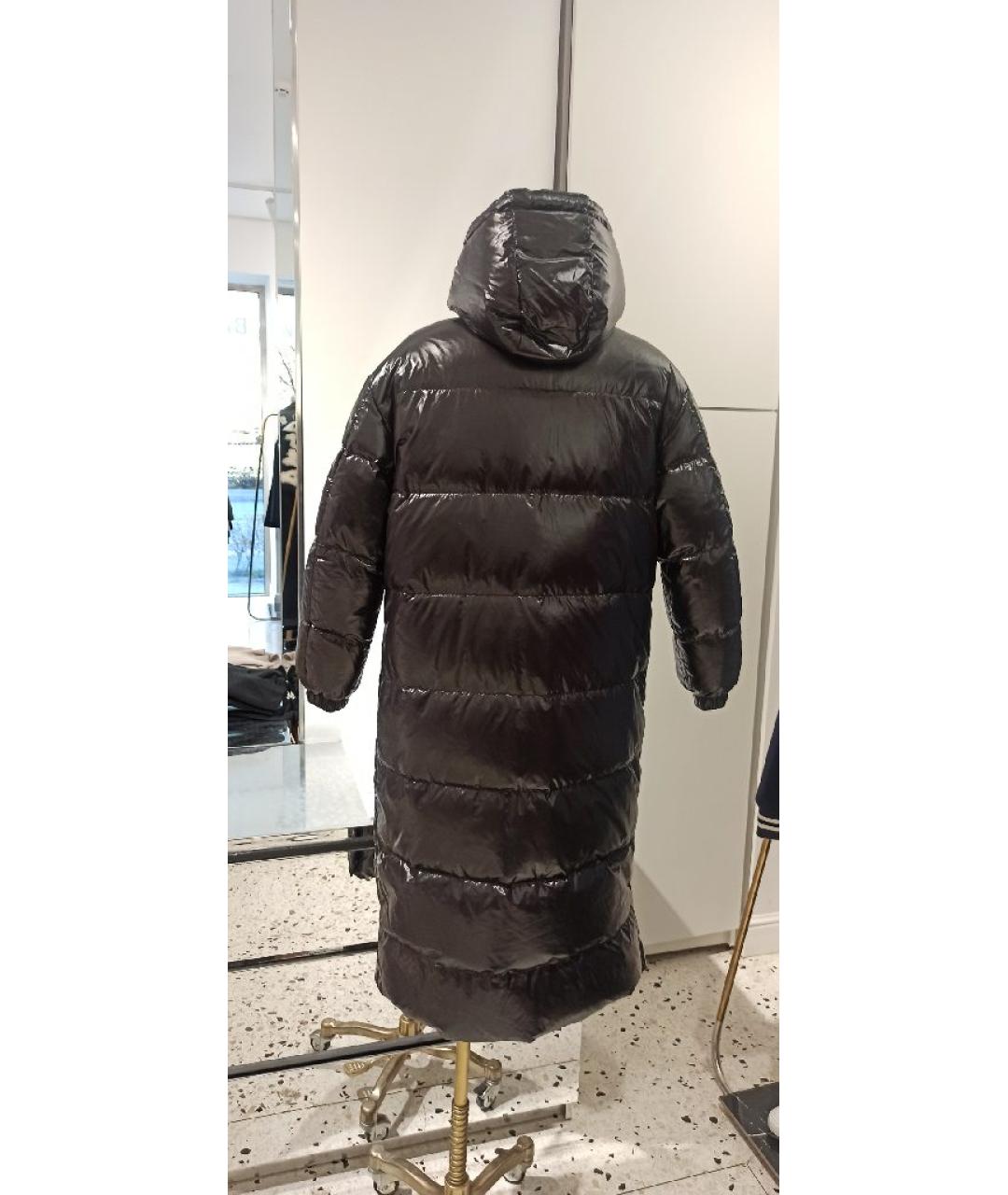 ARMY YVES SALOMON Черный полиэстеровый пуховик, фото 4