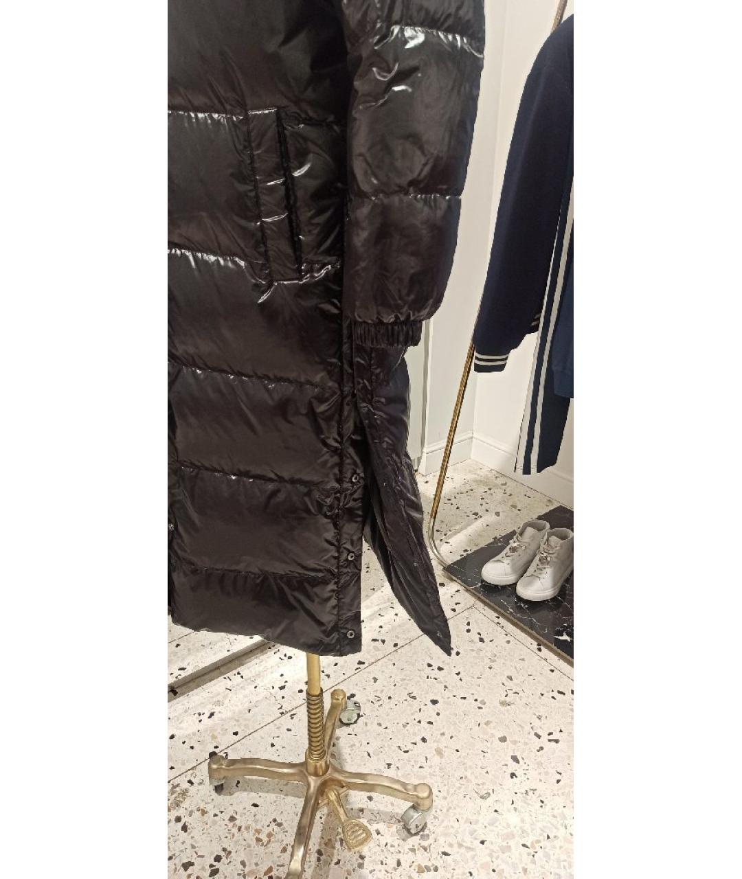 ARMY YVES SALOMON Черный полиэстеровый пуховик, фото 5