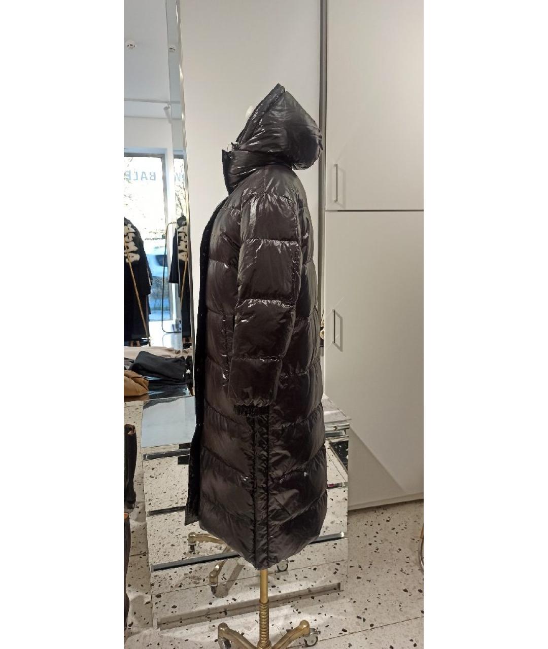 ARMY YVES SALOMON Черный полиэстеровый пуховик, фото 3