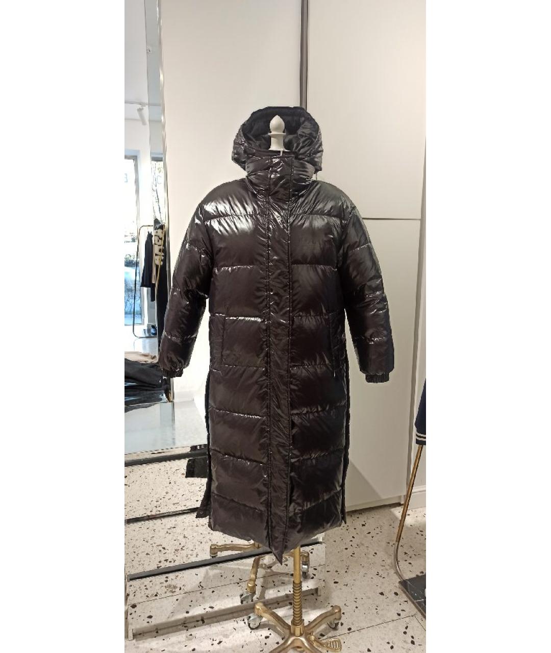 ARMY YVES SALOMON Черный полиэстеровый пуховик, фото 2