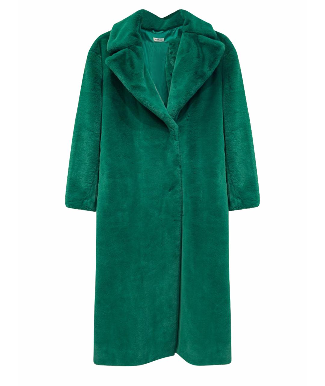 P.A.R.O.S.H. Зеленая полиэстеровая шуба, фото 1