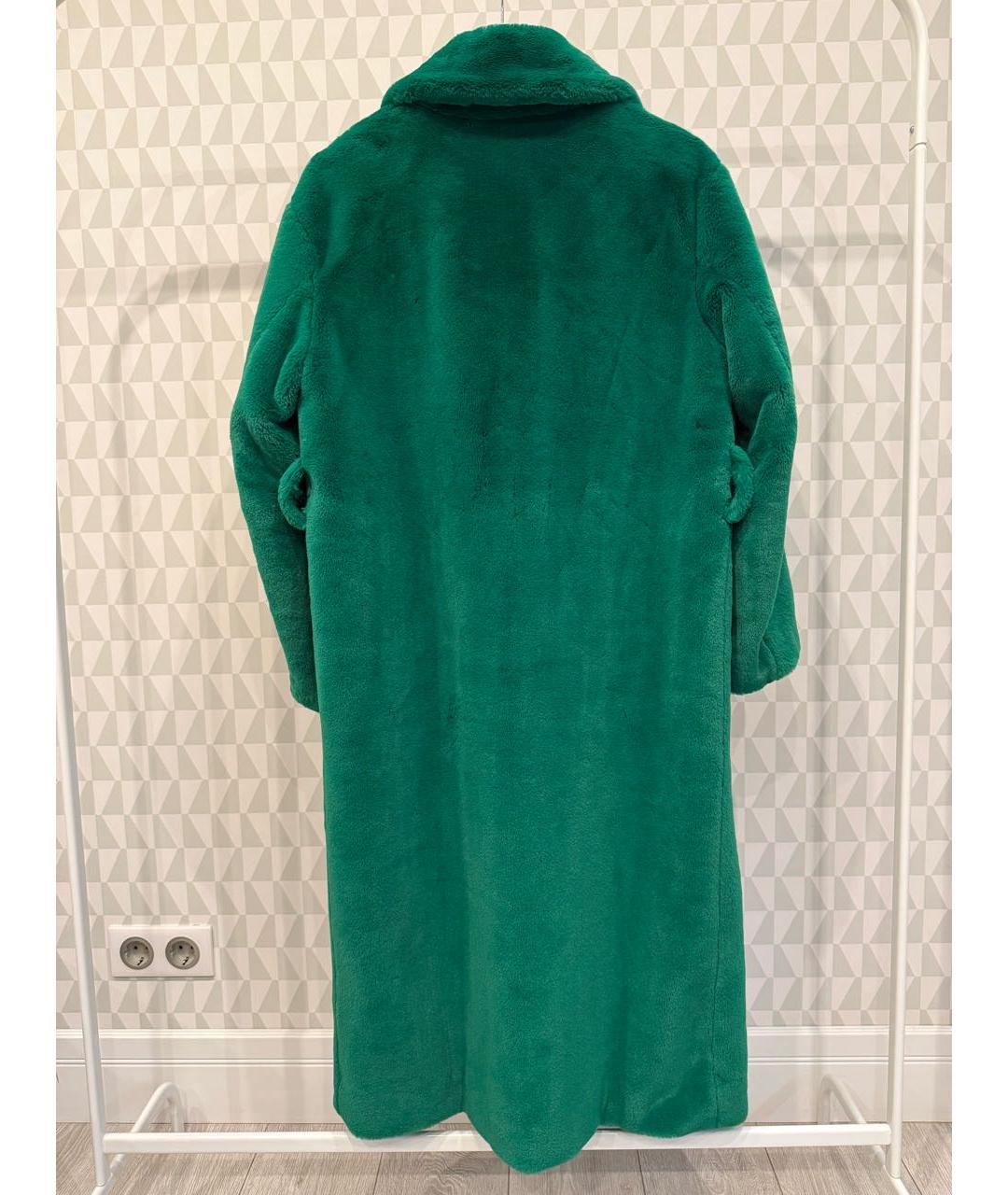 P.A.R.O.S.H. Зеленая полиэстеровая шуба, фото 2