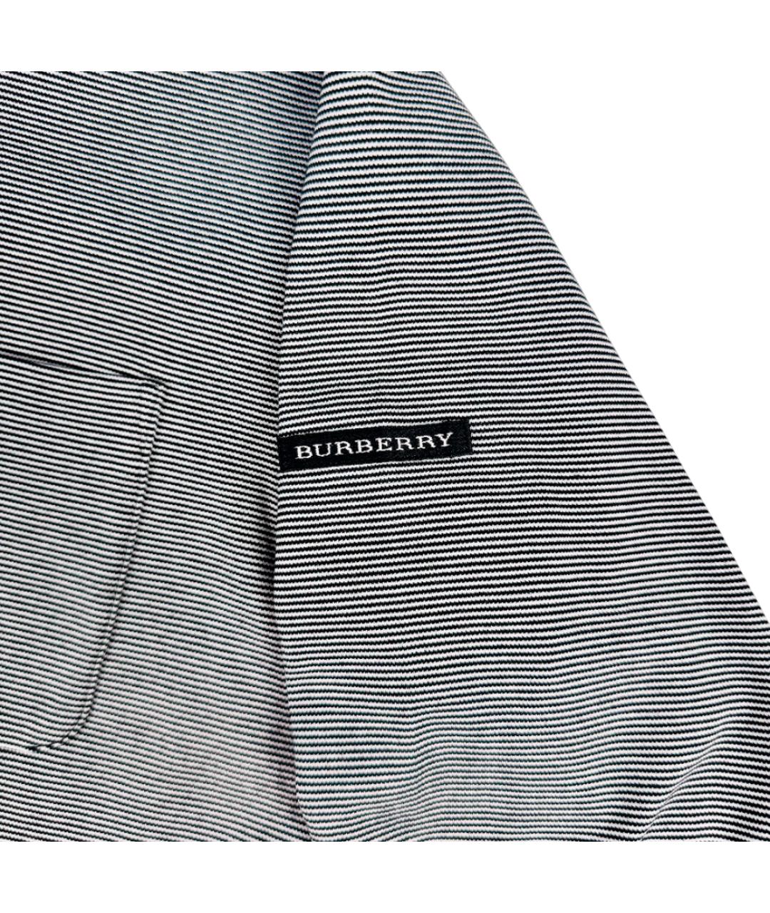 BURBERRY Черное синтетическое поло с длинным рукавом, фото 2