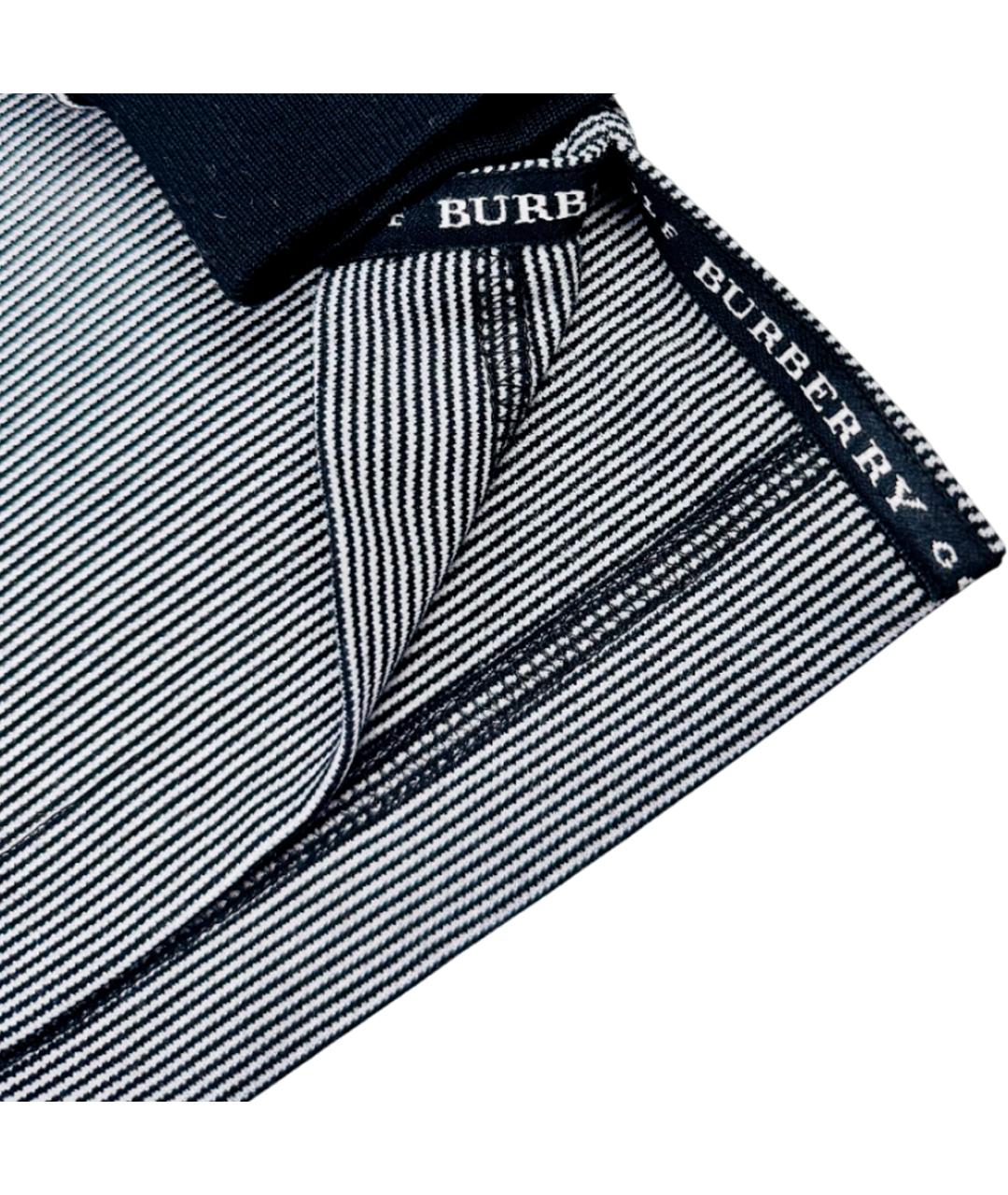 BURBERRY Черное синтетическое поло с длинным рукавом, фото 4