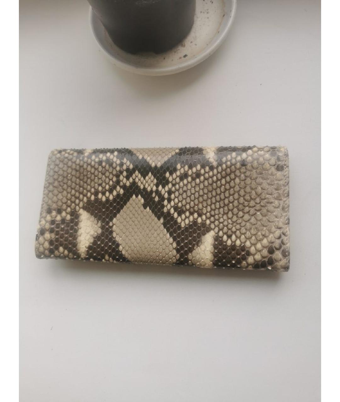 PRADA Бежевый кошелек из экзотической кожи, фото 3