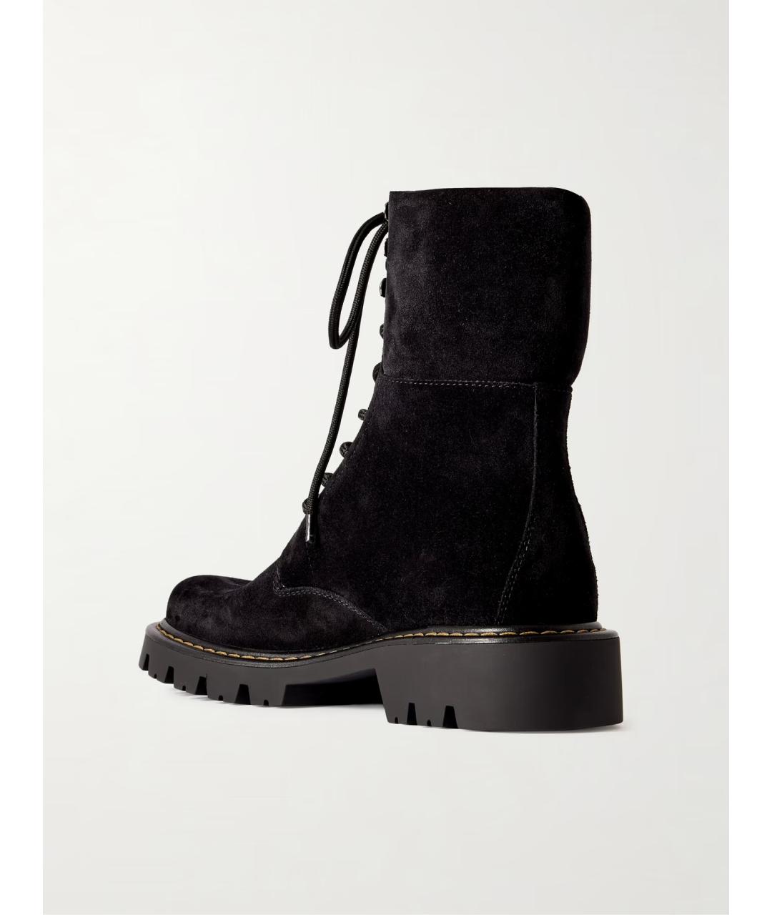 LOEWE Черные замшевые ботинки, фото 4