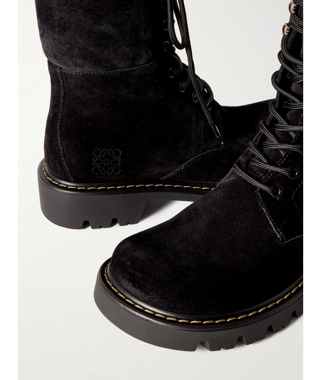 LOEWE Черные замшевые ботинки, фото 3