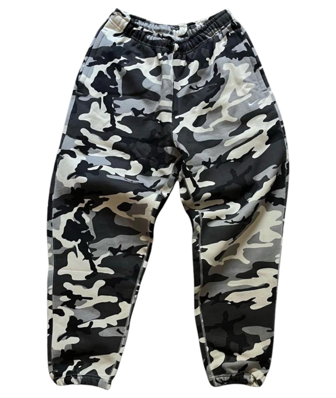 NIKE Черные хлопковые повседневные брюки, фото 1