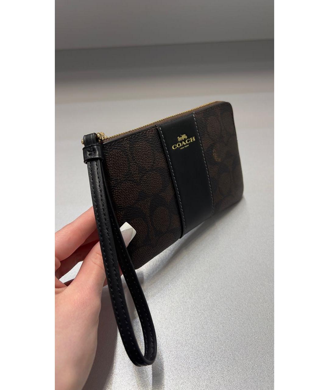 COACH Коричневый кожаный кошелек, фото 2