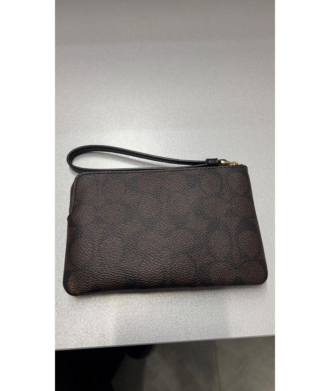 COACH Коричневый кожаный кошелек, фото 3