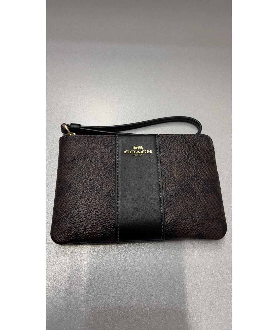 COACH Коричневый кожаный кошелек, фото 5