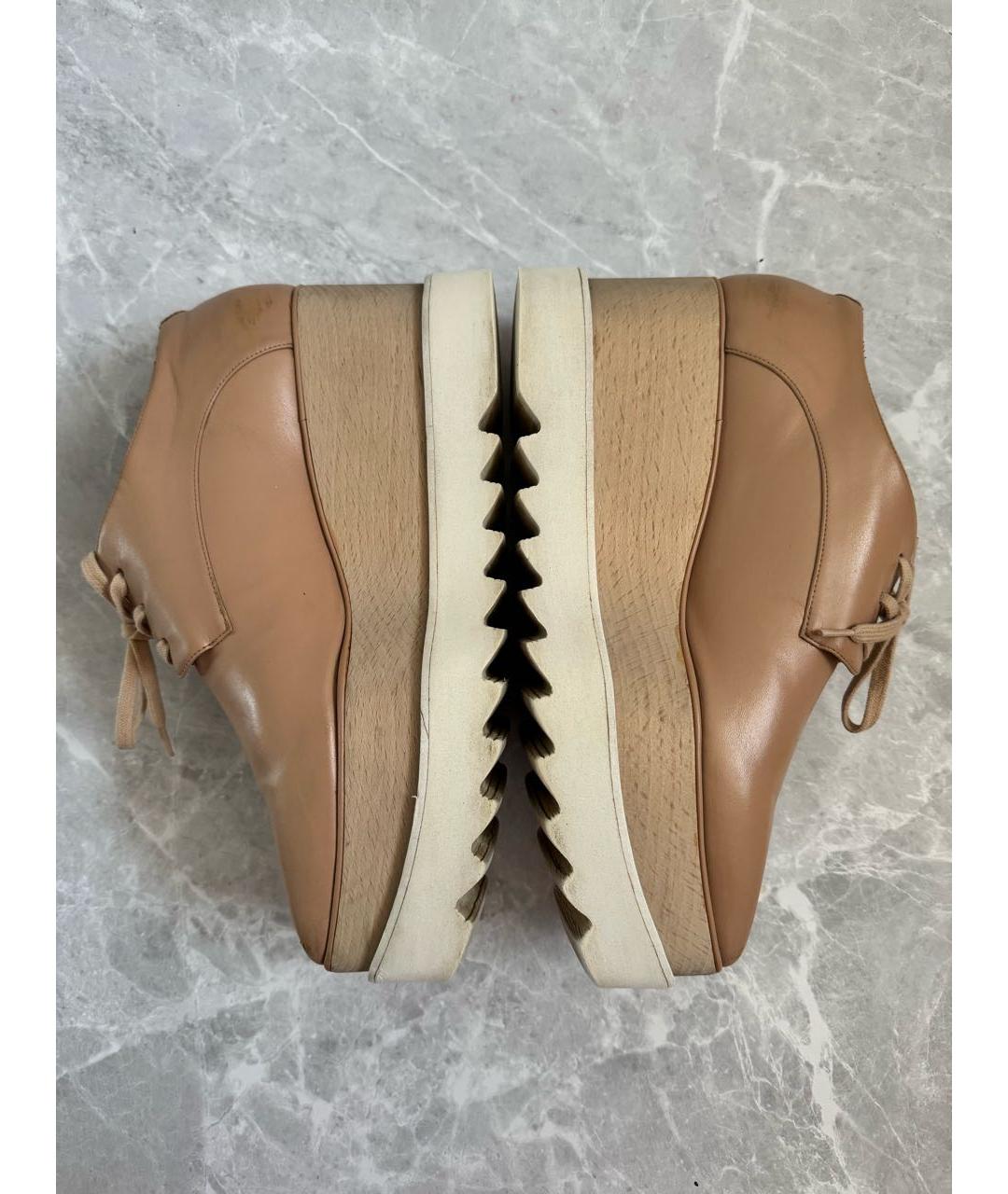 STELLA MCCARTNEY Бежевые ботинки из искусственной кожи, фото 7