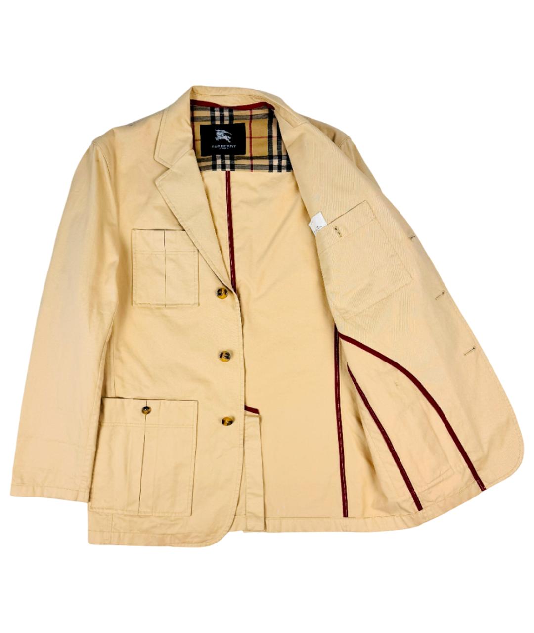 BURBERRY Желтый хлопковый пиджак, фото 2