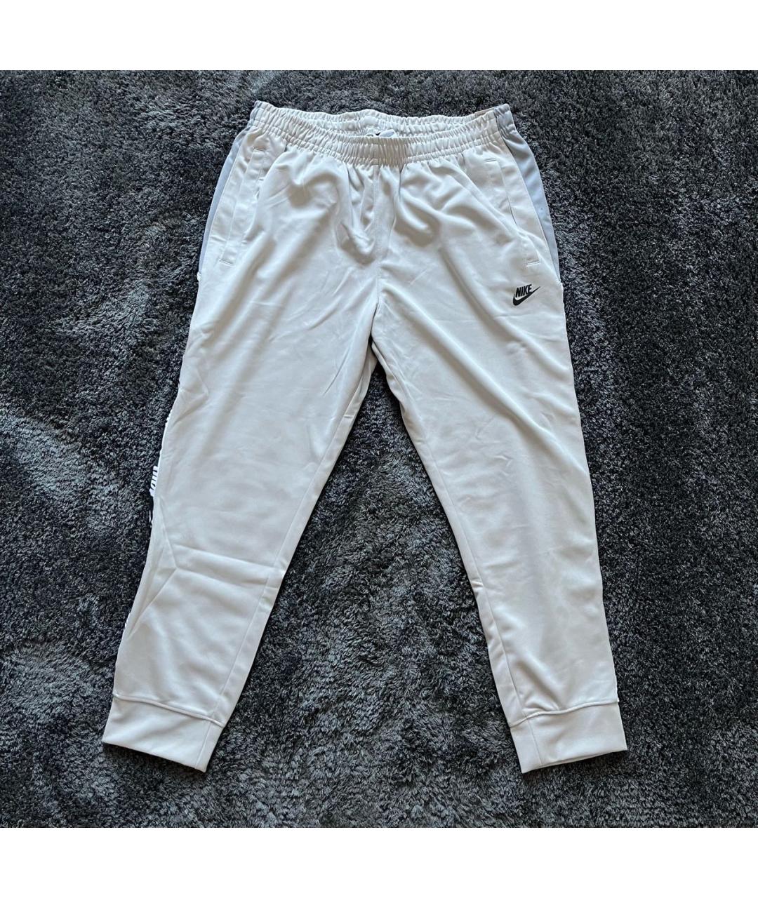 NIKE Белые хлопковые повседневные брюки, фото 6