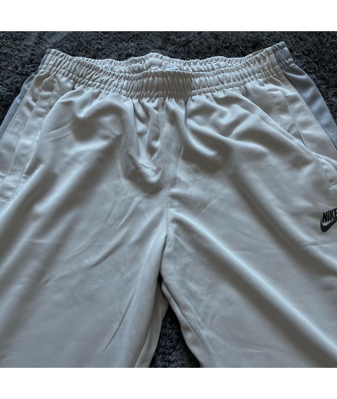 NIKE Белые хлопковые повседневные брюки, фото 2