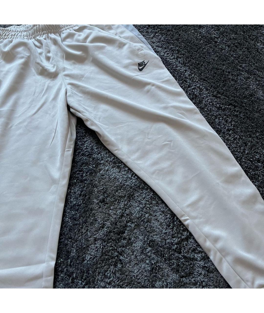 NIKE Белые хлопковые повседневные брюки, фото 3