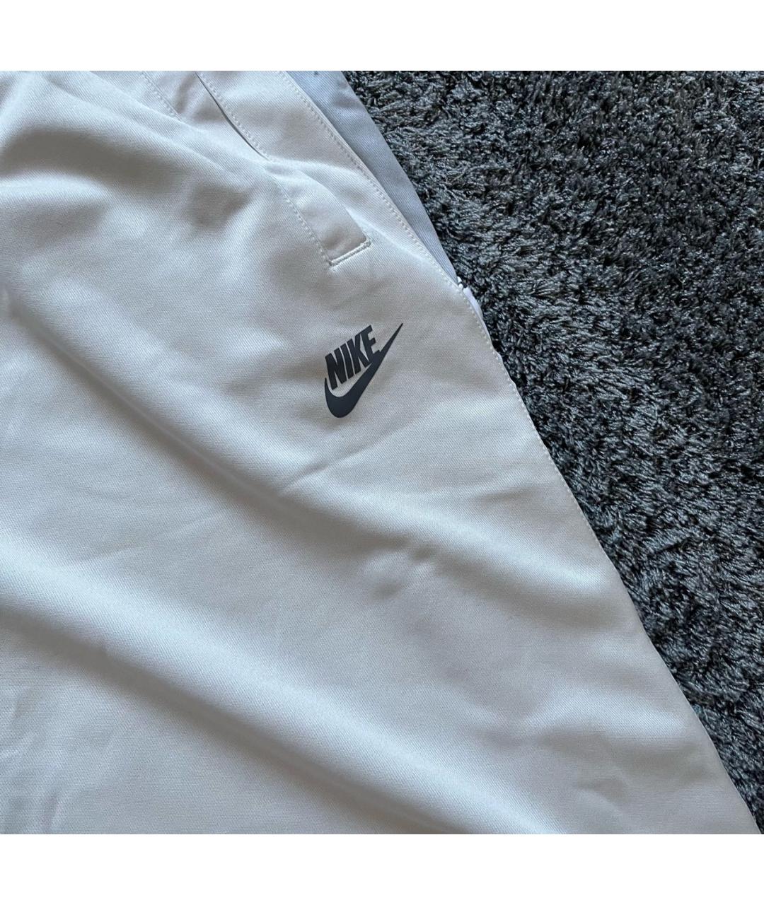 NIKE Белые хлопковые повседневные брюки, фото 4