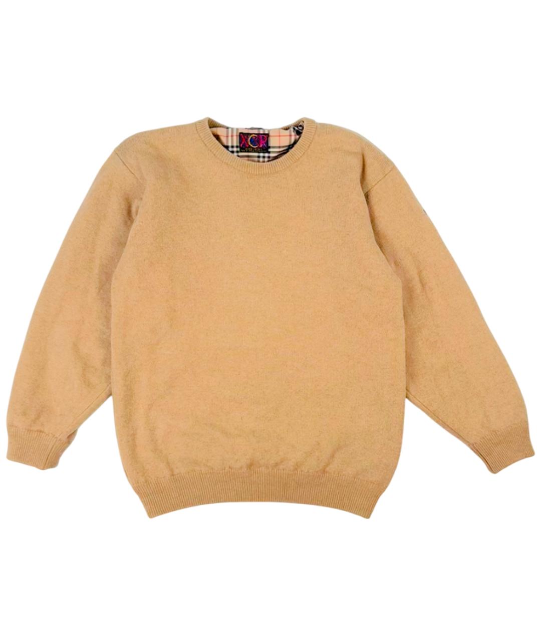 BURBERRY Коричневый шерстяной джемпер / свитер, фото 2