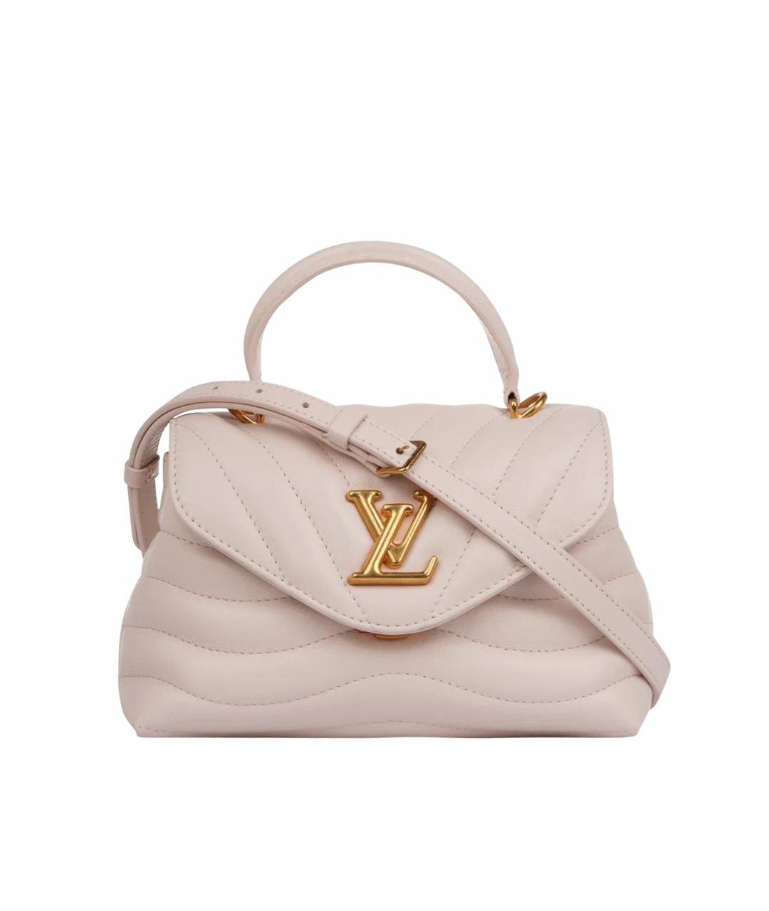 LOUIS VUITTON Белая кожаная сумка с короткими ручками, фото 1