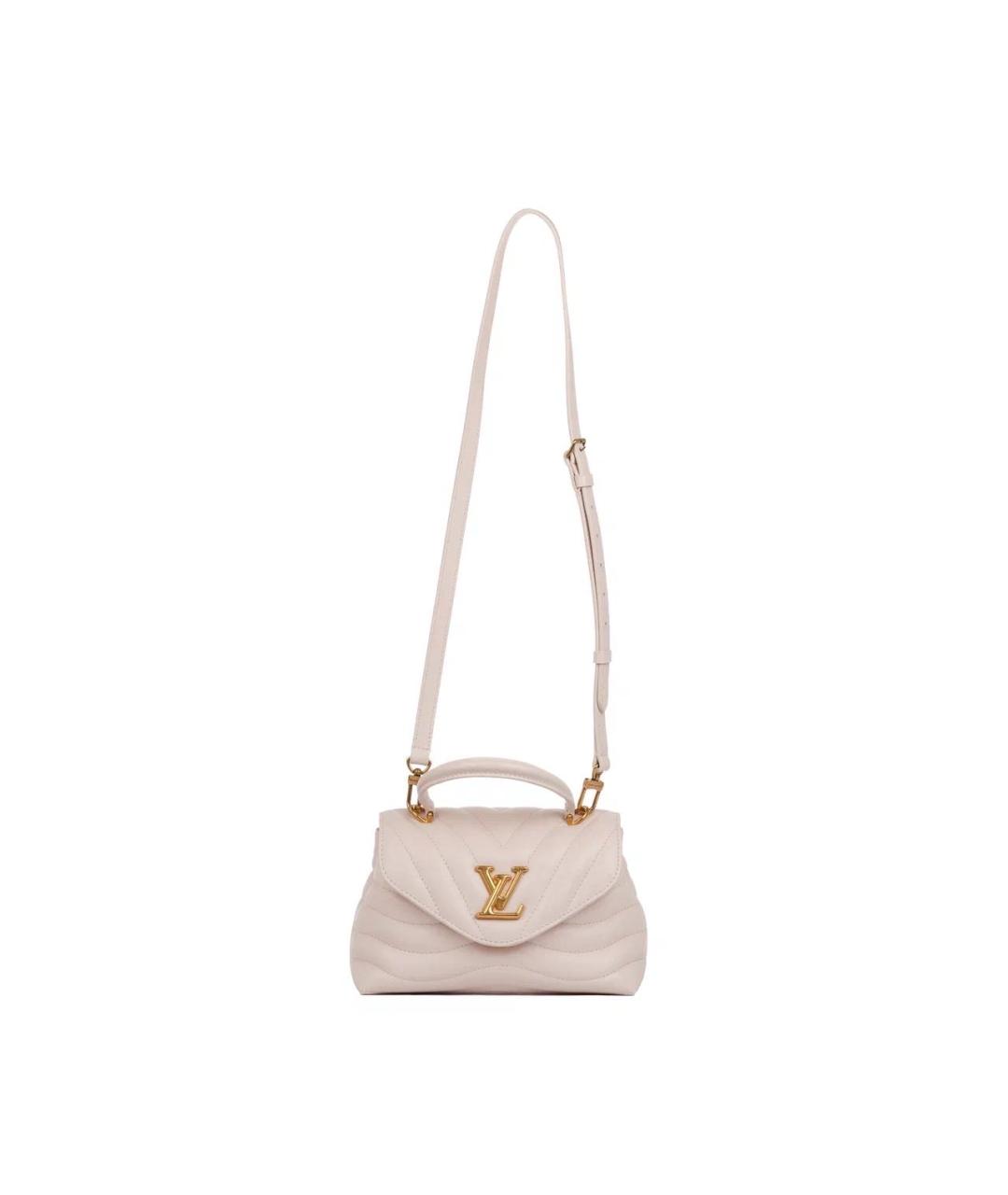 LOUIS VUITTON Белая кожаная сумка с короткими ручками, фото 4