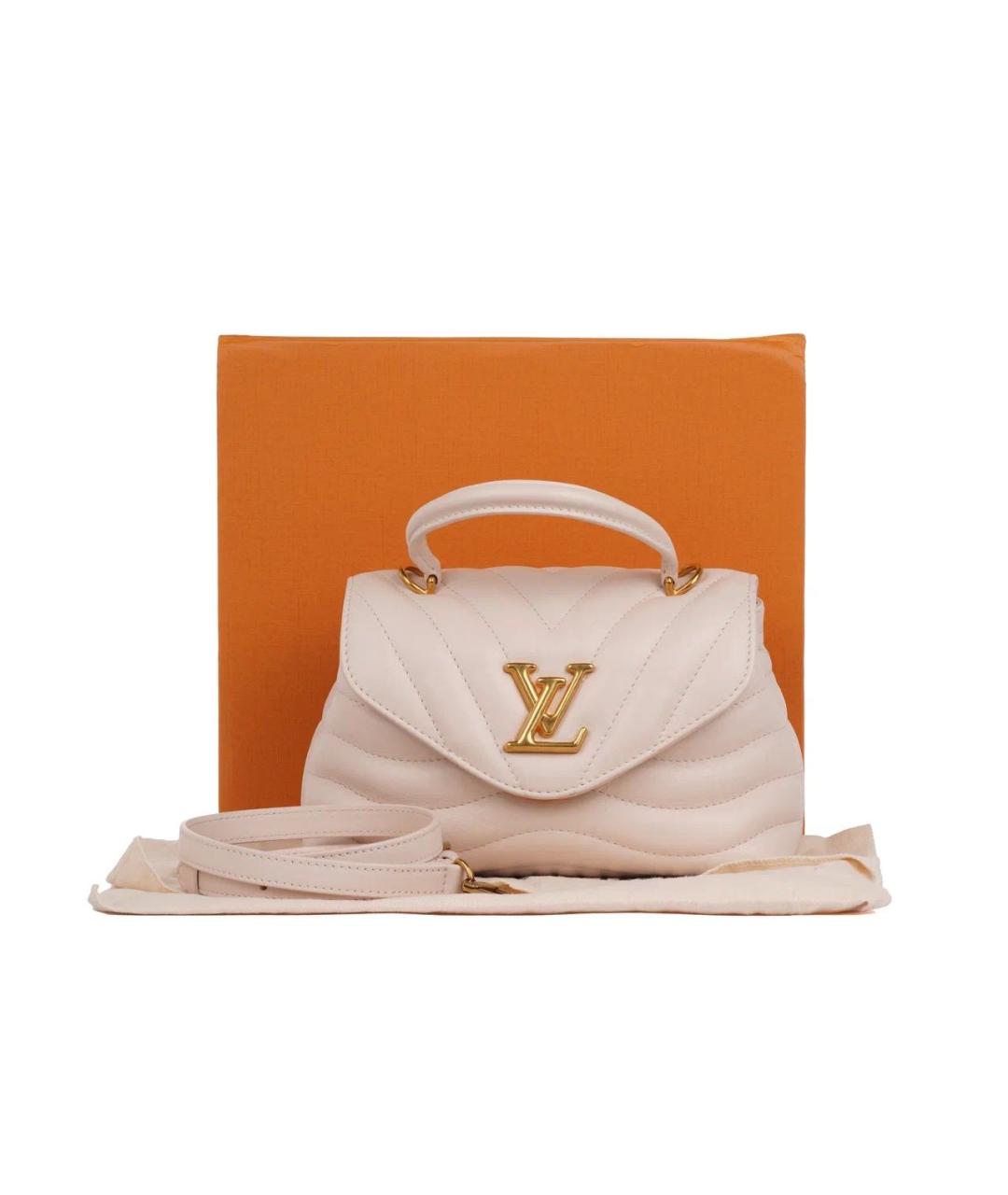 LOUIS VUITTON Белая кожаная сумка с короткими ручками, фото 2