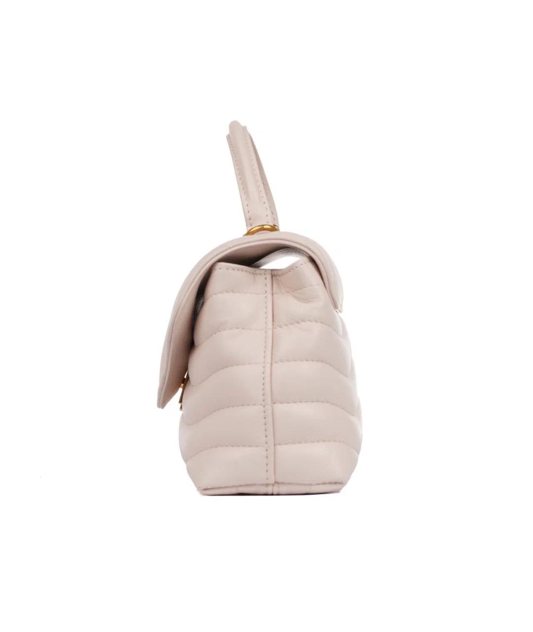 LOUIS VUITTON Белая кожаная сумка с короткими ручками, фото 6