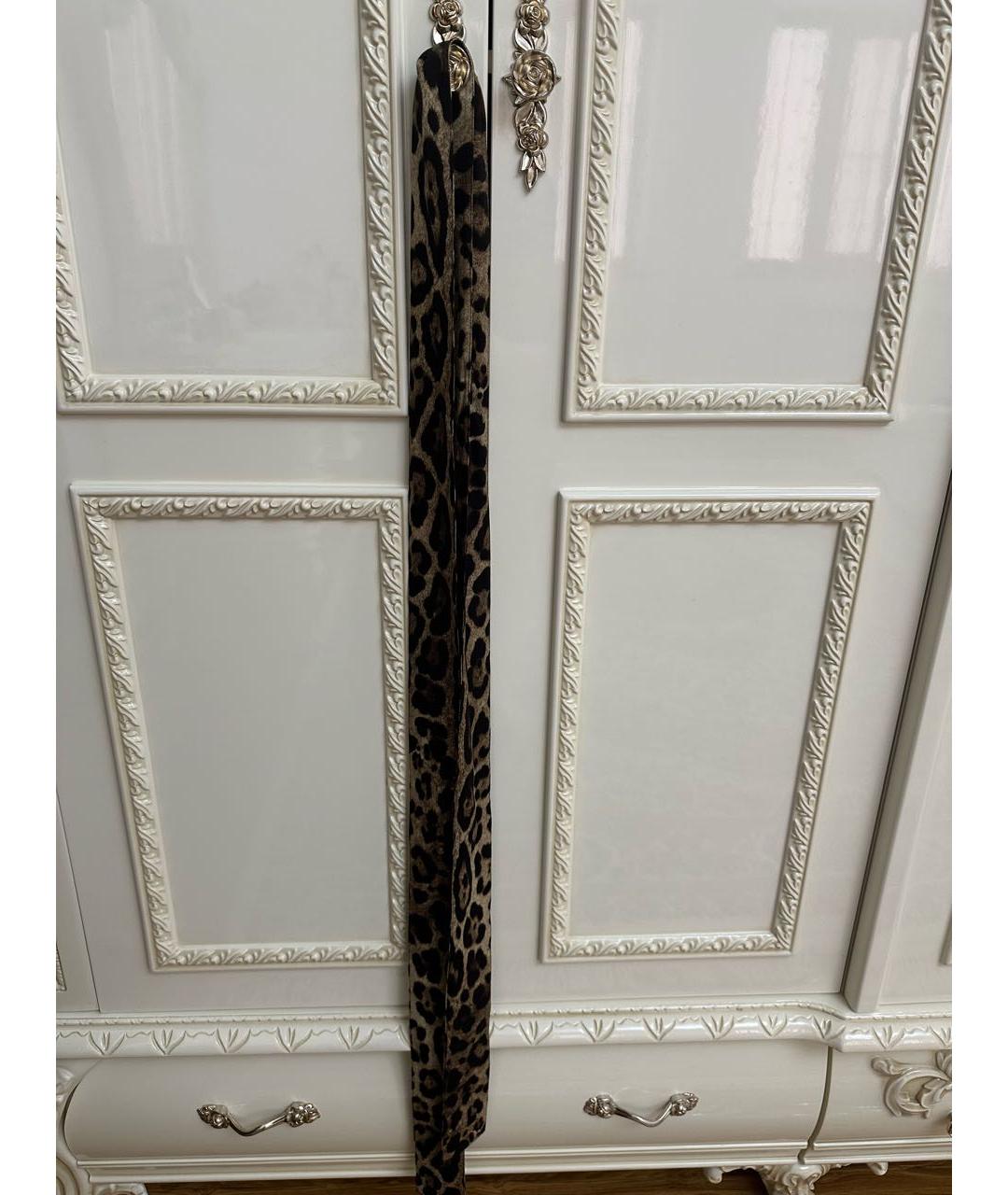 DOLCE&GABBANA Коричневое шелковое платье, фото 5