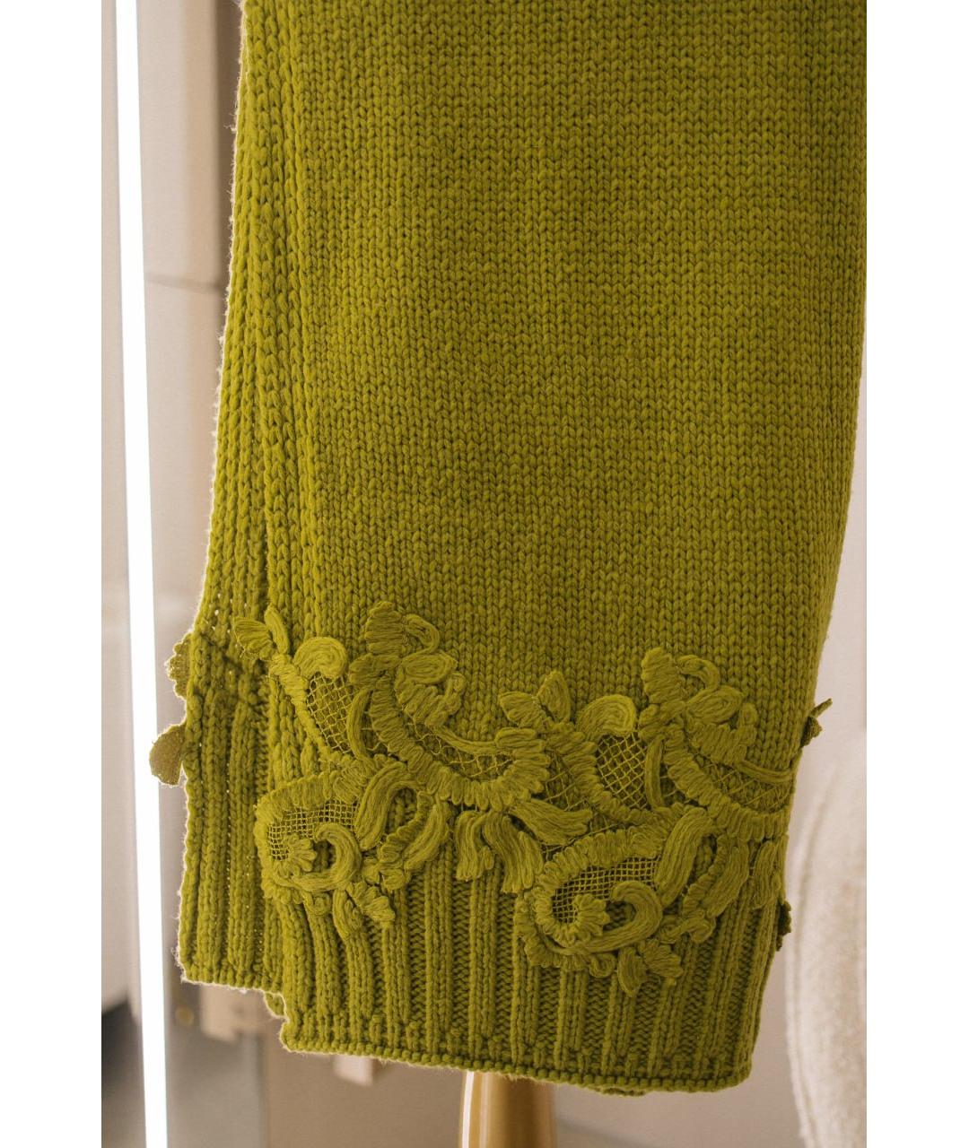 ERMANNO SCERVINO Зеленый шерстяной шарф, фото 3