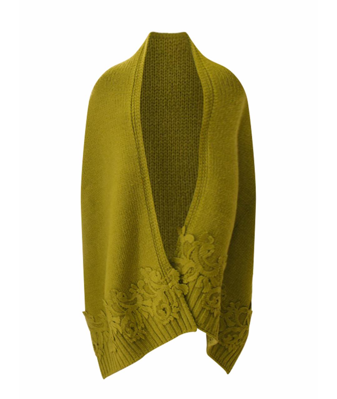 ERMANNO SCERVINO Зеленый шерстяной шарф, фото 1