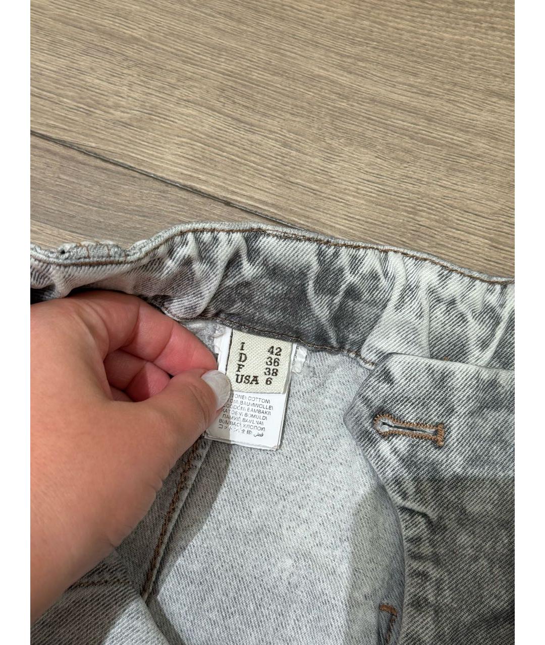 BRUNELLO CUCINELLI Серые хлопковые прямые джинсы, фото 6