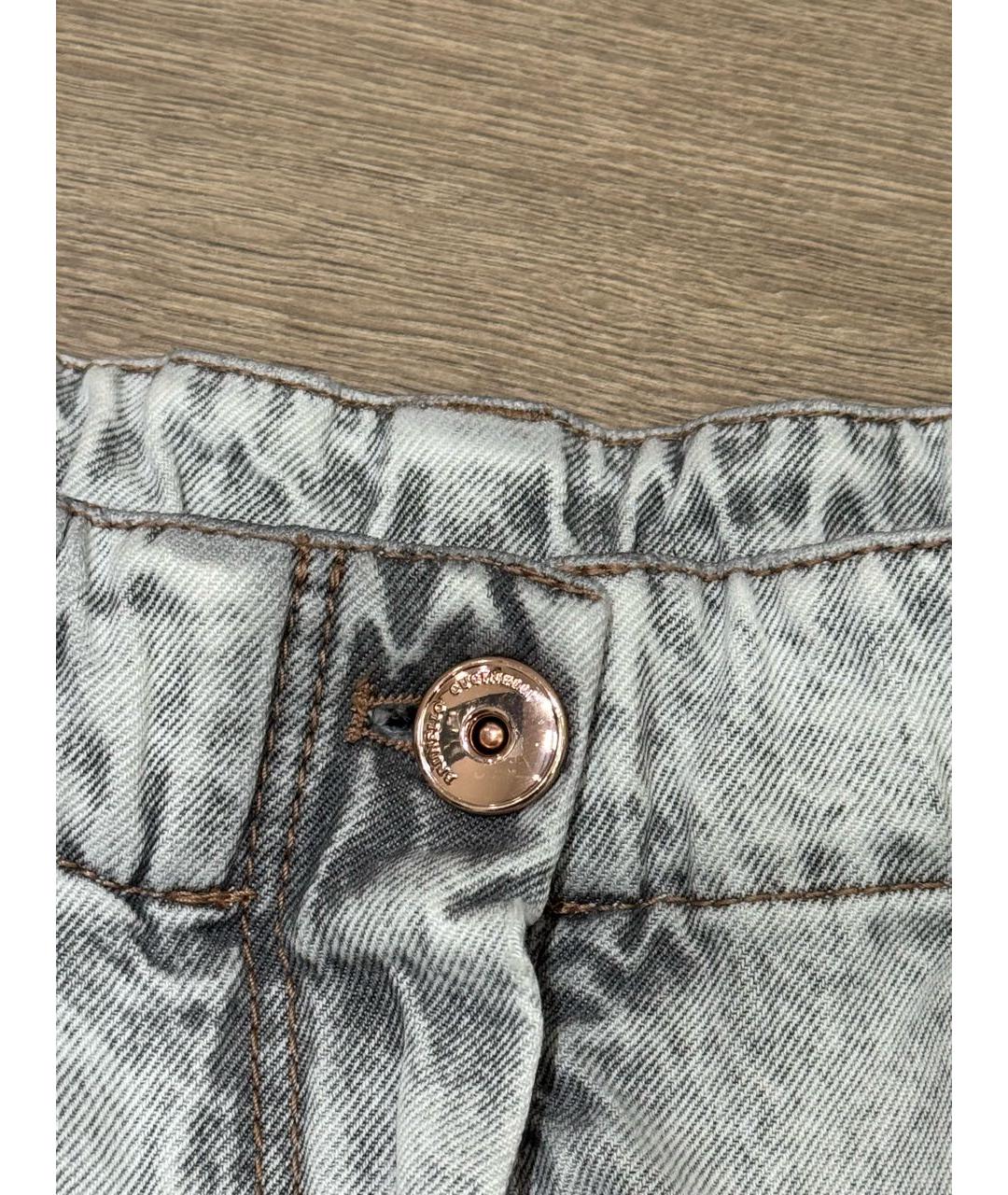 BRUNELLO CUCINELLI Серые хлопковые прямые джинсы, фото 5