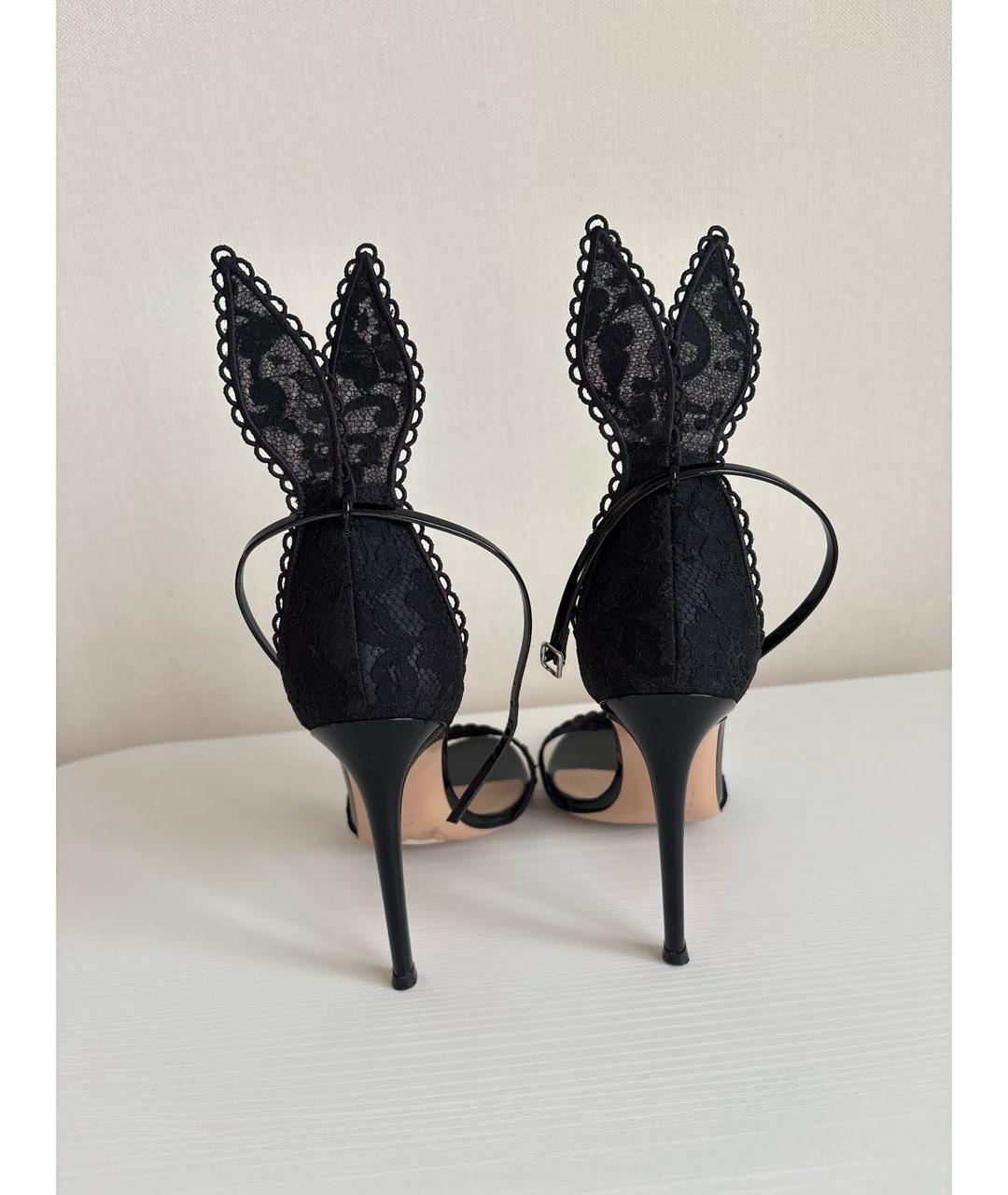 GIANVITO ROSSI Черные босоножки из лакированной кожи, фото 4