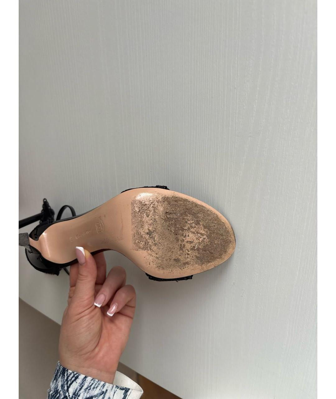 GIANVITO ROSSI Черные босоножки из лакированной кожи, фото 8