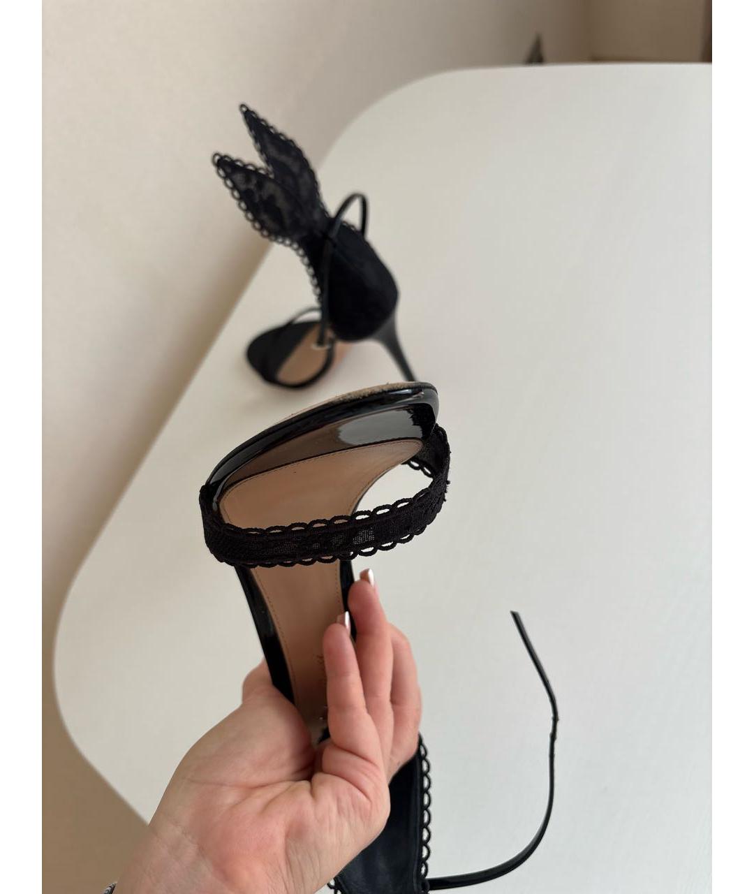 GIANVITO ROSSI Черные босоножки из лакированной кожи, фото 5