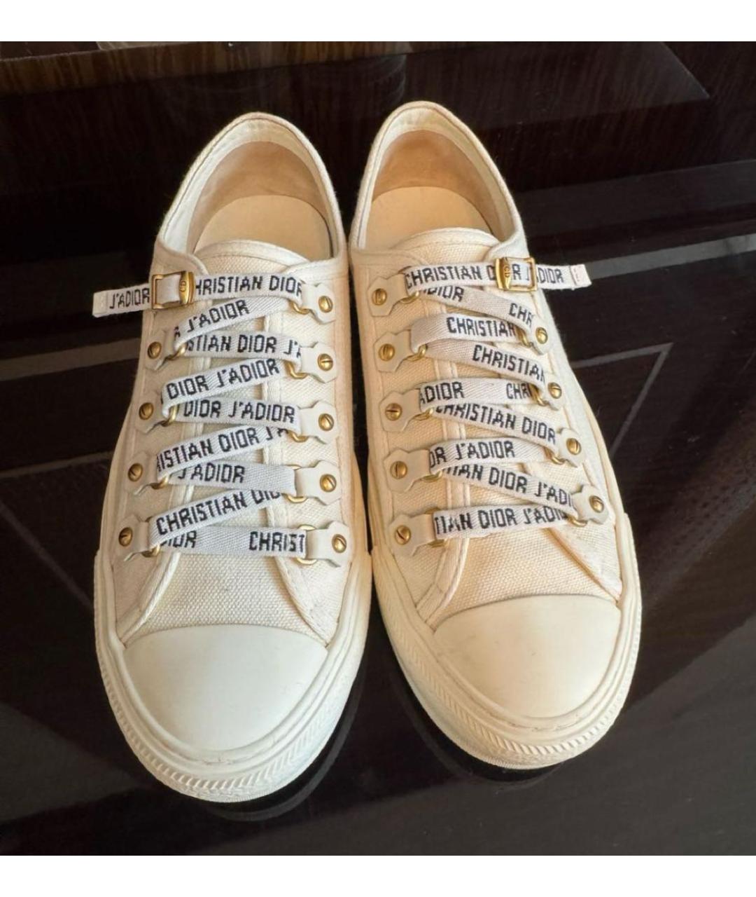 CHRISTIAN DIOR Белые текстильные кеды, фото 2