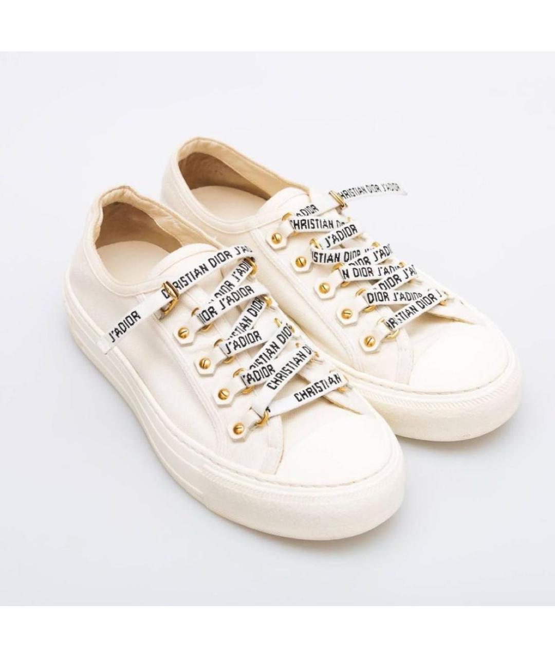 CHRISTIAN DIOR Белые текстильные кеды, фото 7