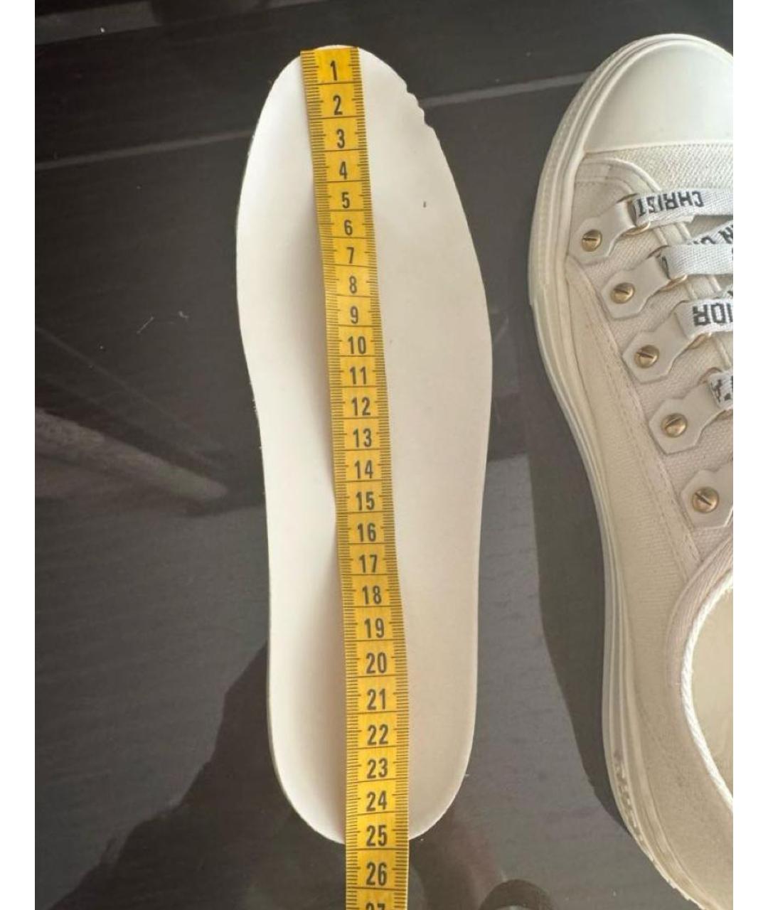 CHRISTIAN DIOR Белые текстильные кеды, фото 6