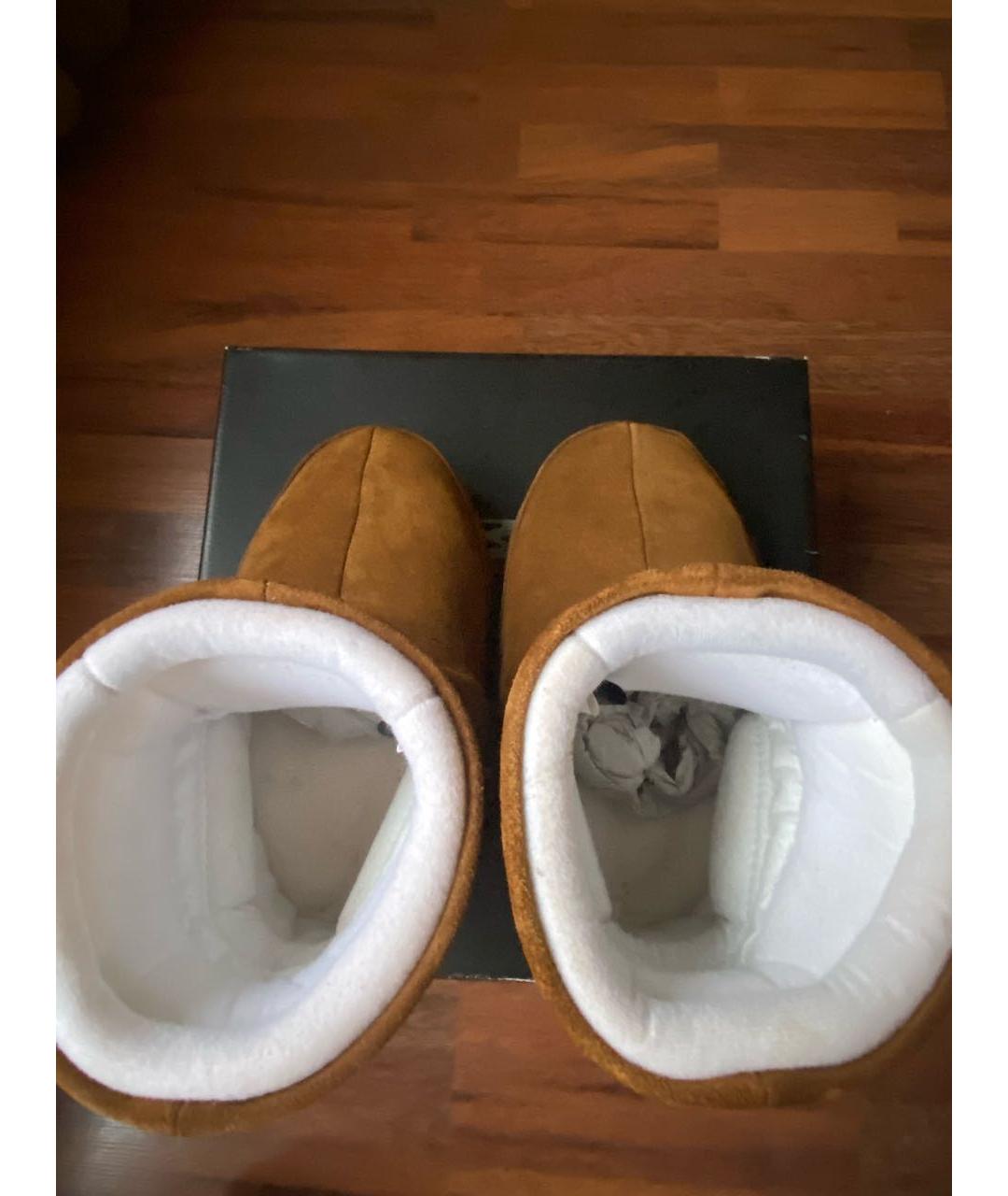 MOON BOOT Горчичные замшевые сапоги, фото 6