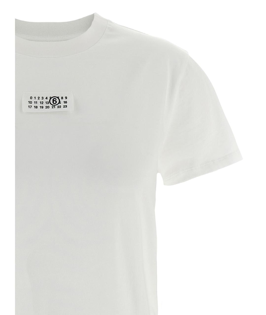 MM6 MAISON MARGIELA Белая хлопковая футболка, фото 3