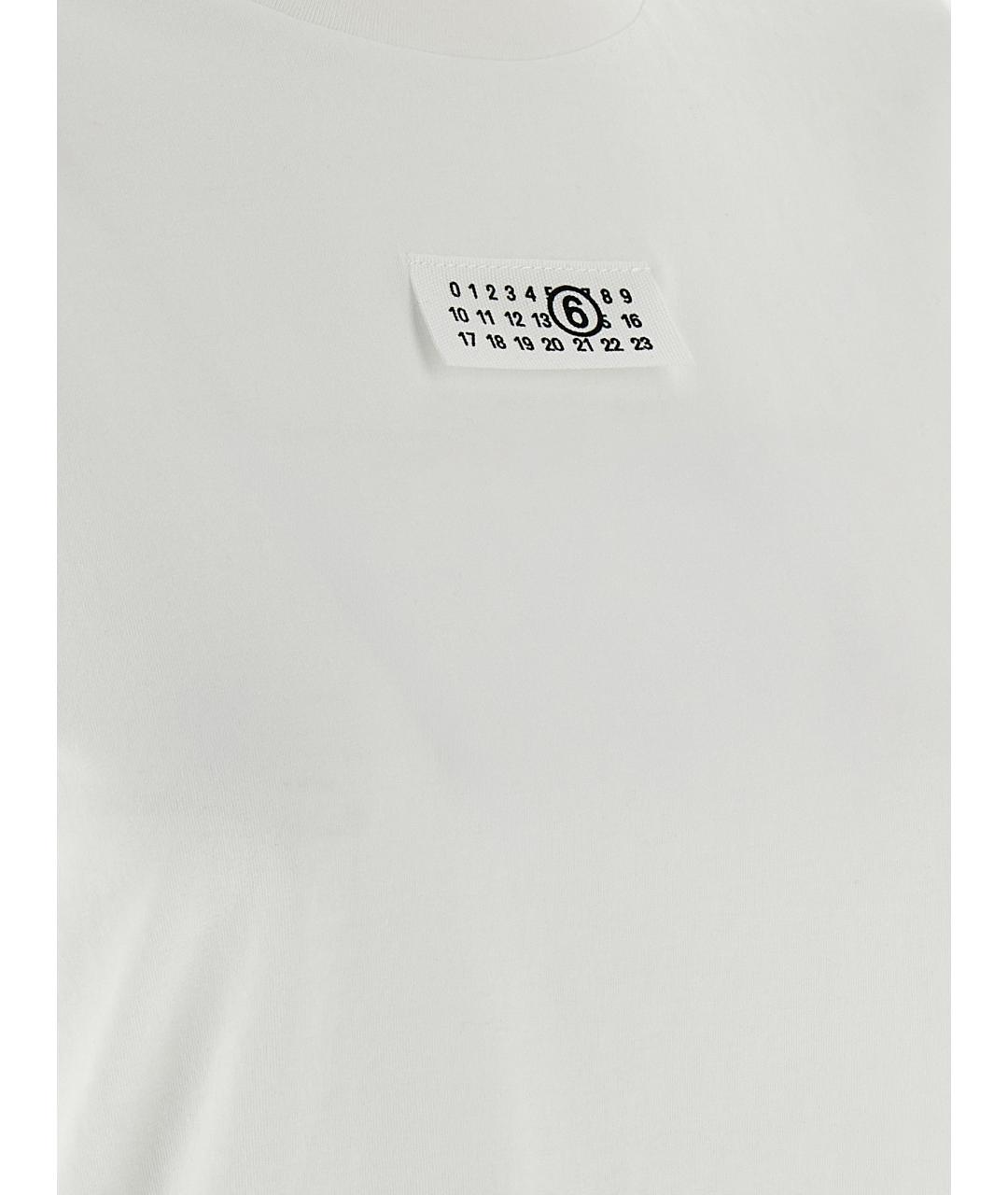 MM6 MAISON MARGIELA Белая хлопковая футболка, фото 4
