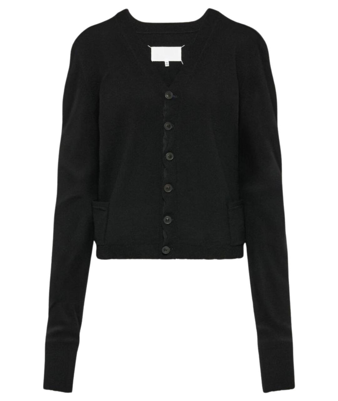 MAISON MARGIELA Черный шерстяной кардиган, фото 1